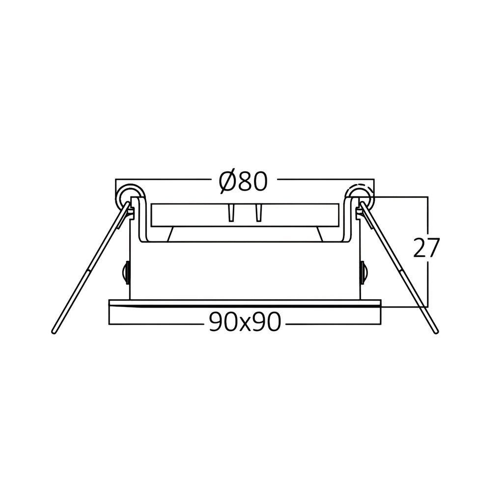 Braytron Tetra LED Spot Zwart E SQR