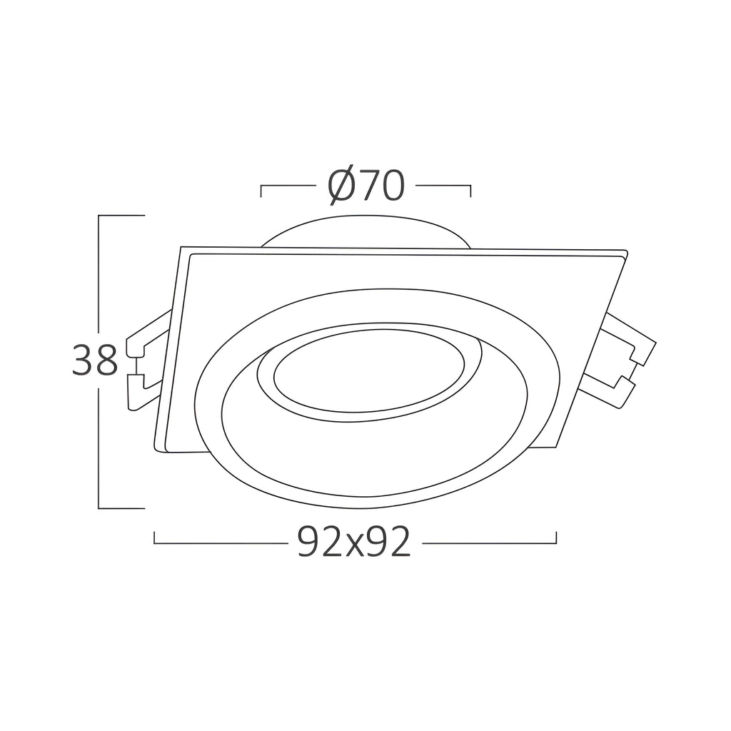 Braytron Alfa LED Spot Zwart E SQR