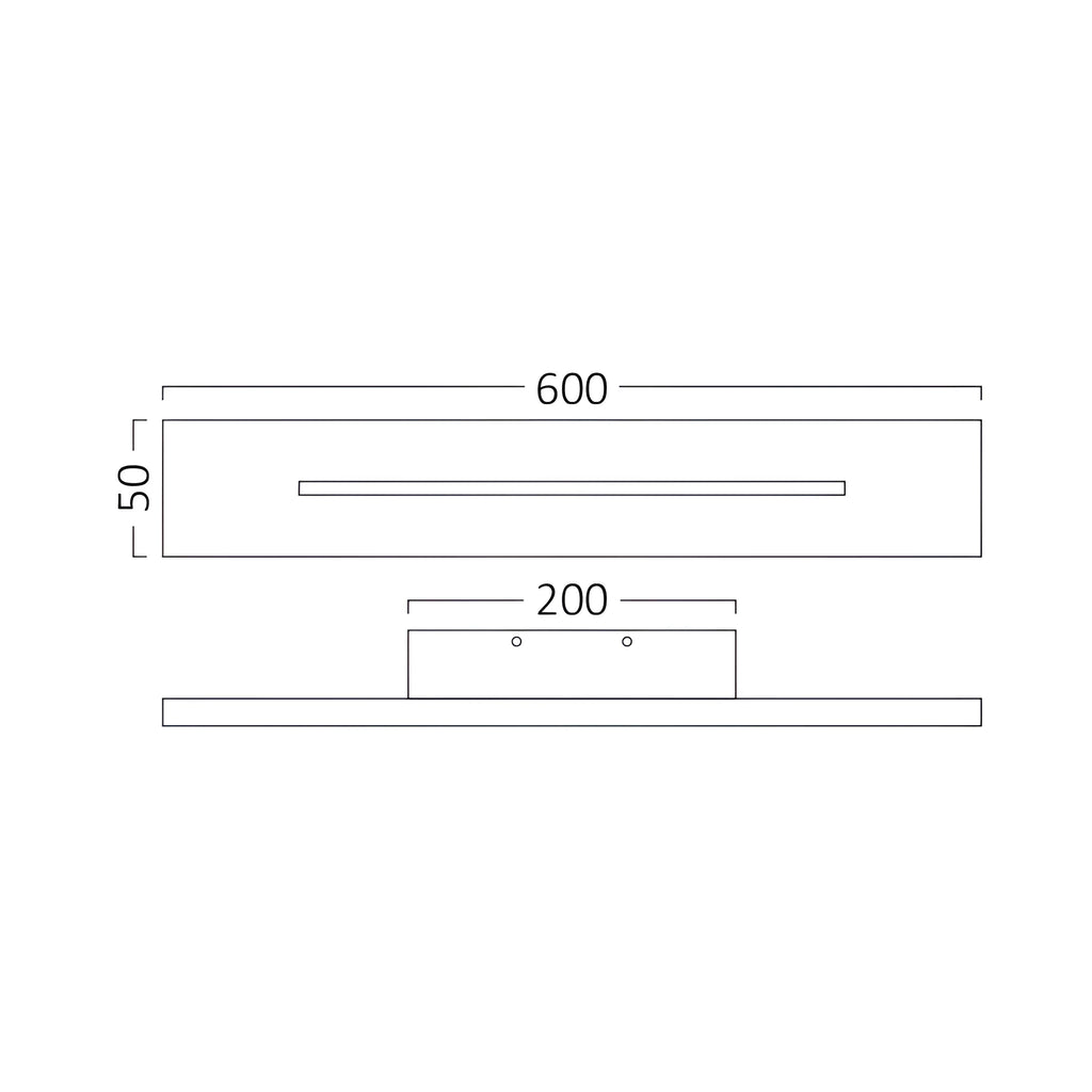 Braytron Leva Wandlamp 20W 3000K Zwart WL600 RCT