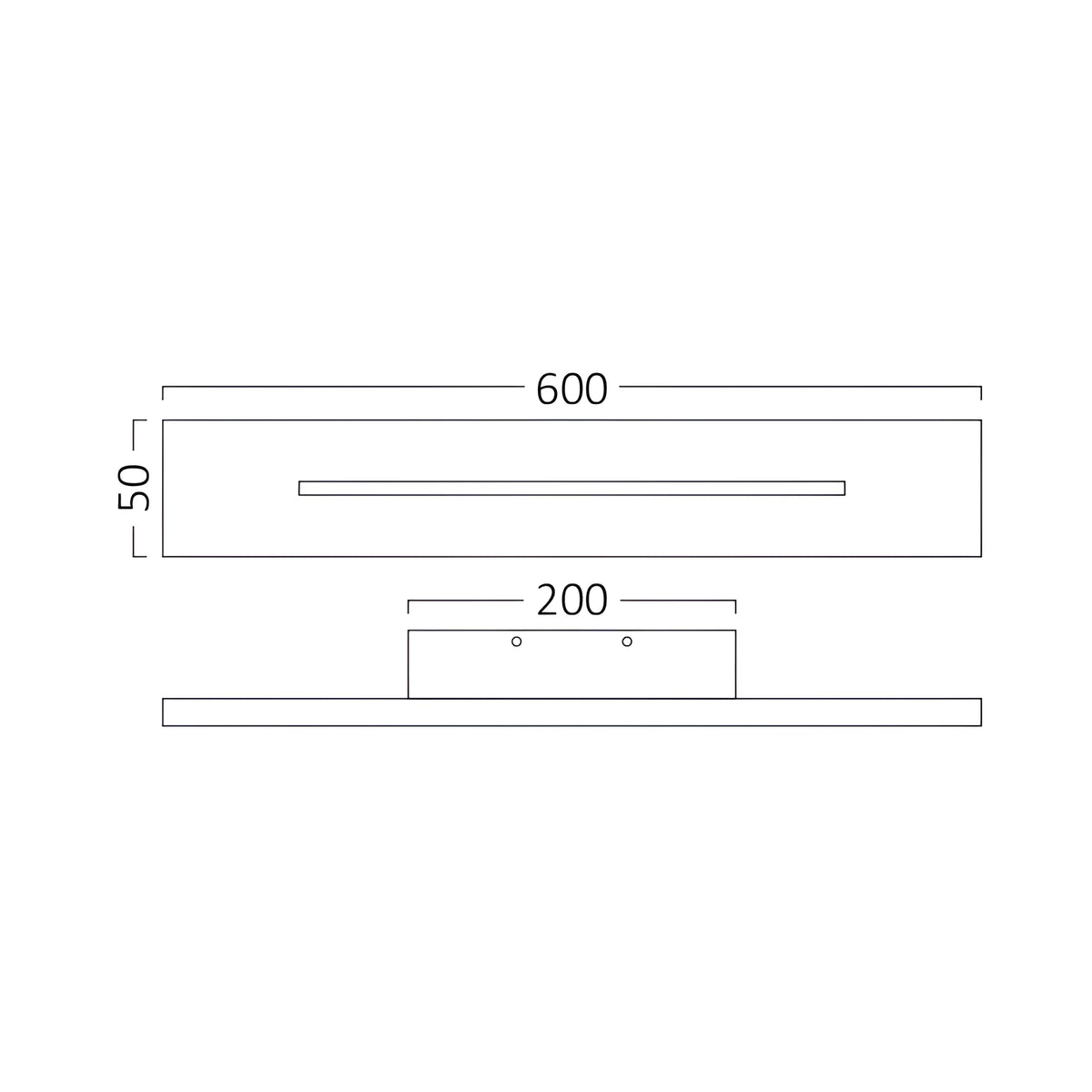 Braytron Leva Wandlamp 20W 3000K Zwart WL600 RCT