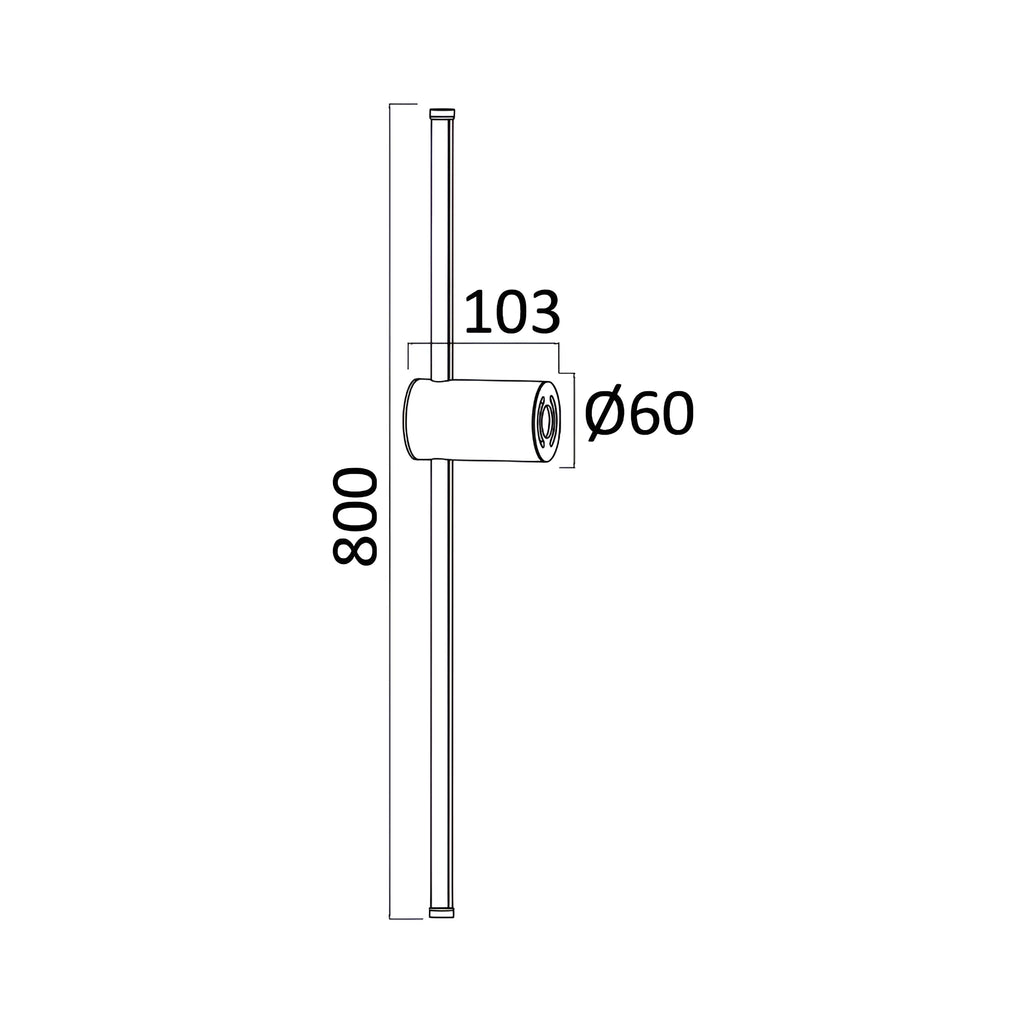 Braytron Tiny Wandlamp 16W 3000K Goud WL800