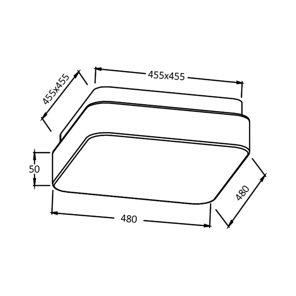 Braytron Jade Plafondarmatuur 40W IP20 SS SQR D490 3IN1