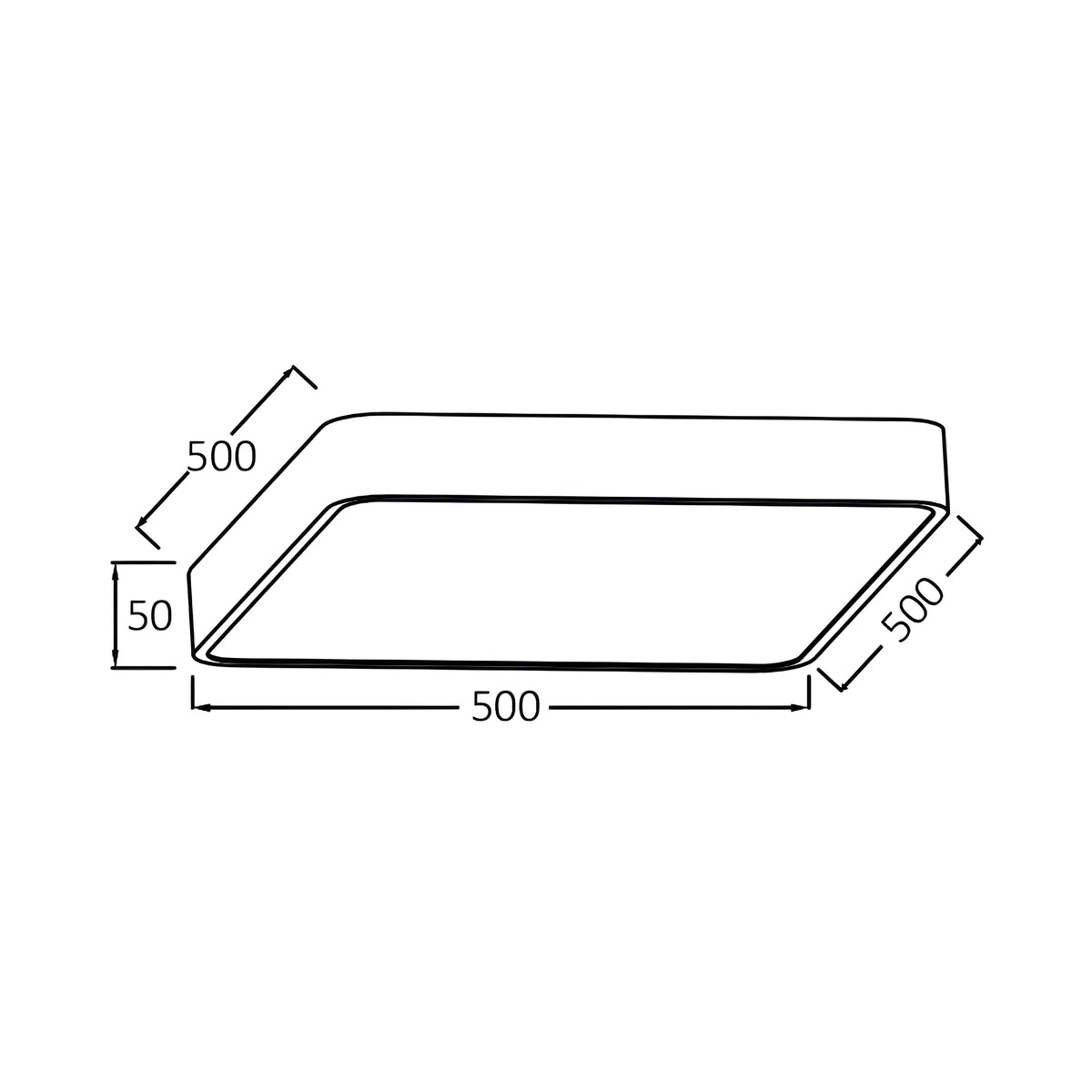 Braytron Blade Plafondlamp 45W Wit SS SQR 3IN1