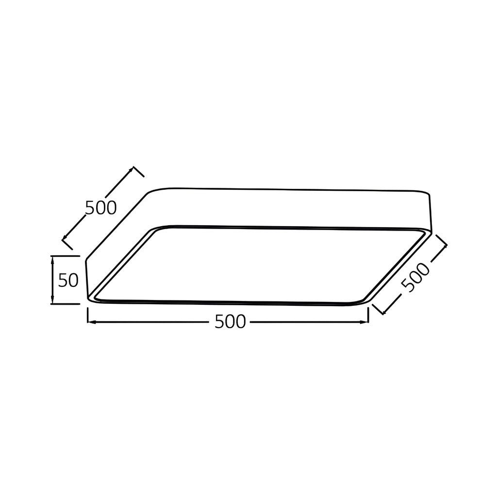Braytron Blade Plafondlamp 45W Zwart SS SQR 3IN1