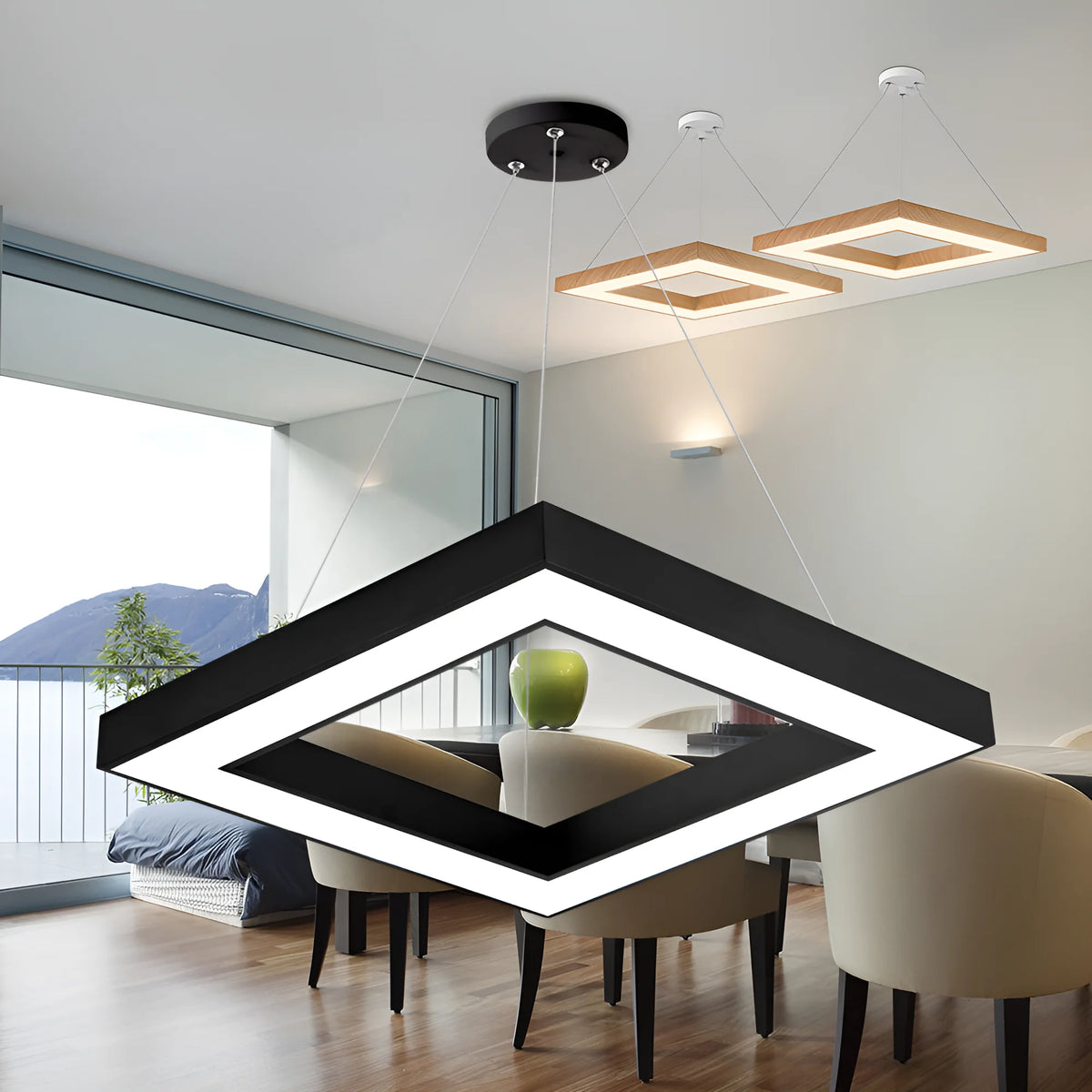 Braytron Blade Plafondlamp 36W Zwart PD SQR 3IN1