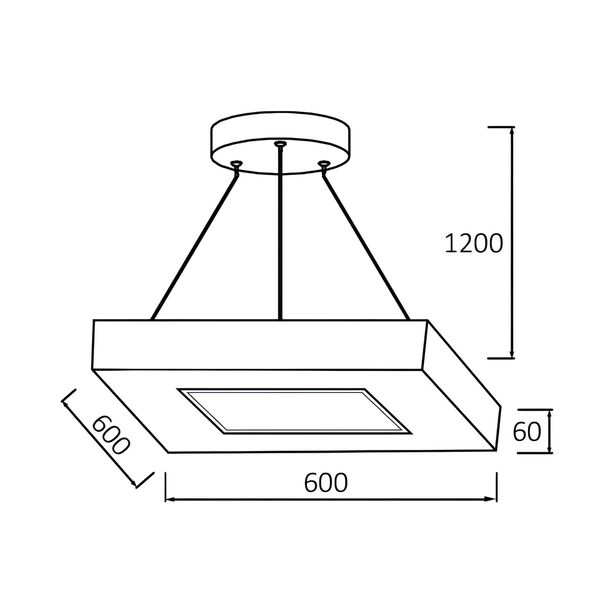 Braytron Blade Plafondlamp 45W Wit PD SQR RMT