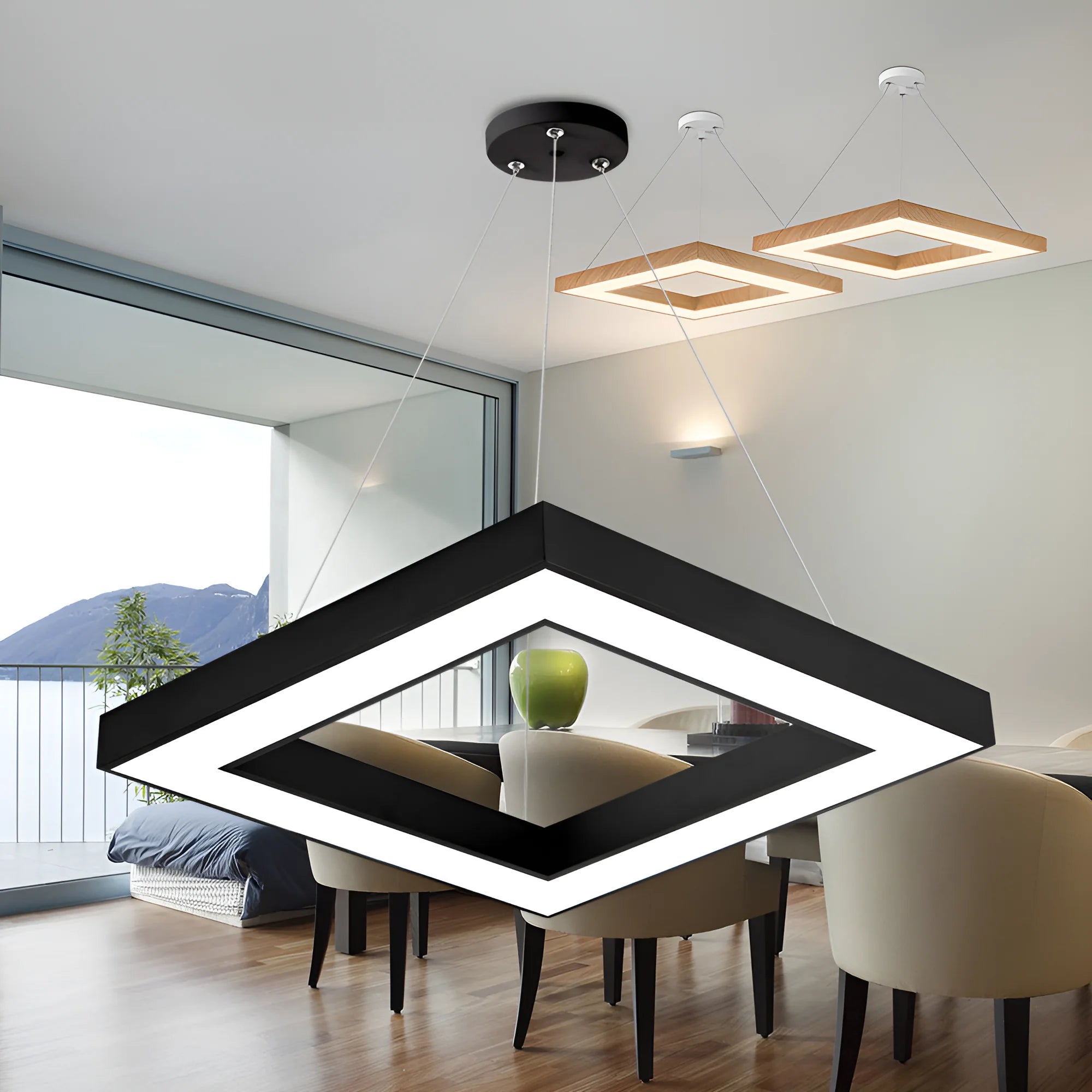 Braytron Blade Plafondlamp 45W Zwart PD SQR RMT