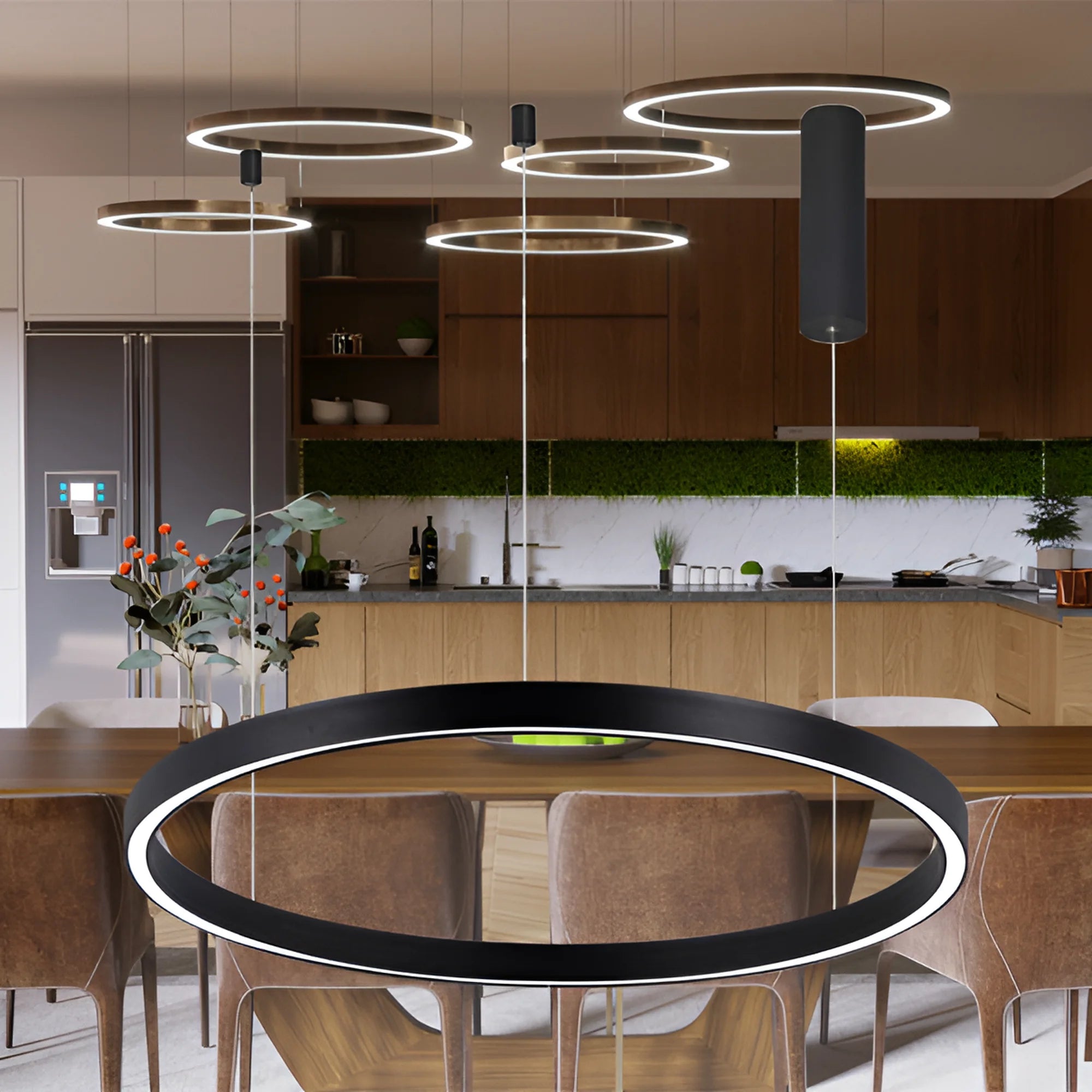 Braytron Lina Plafondlamp 45W Zwart PD 2540 RND 3IN1
