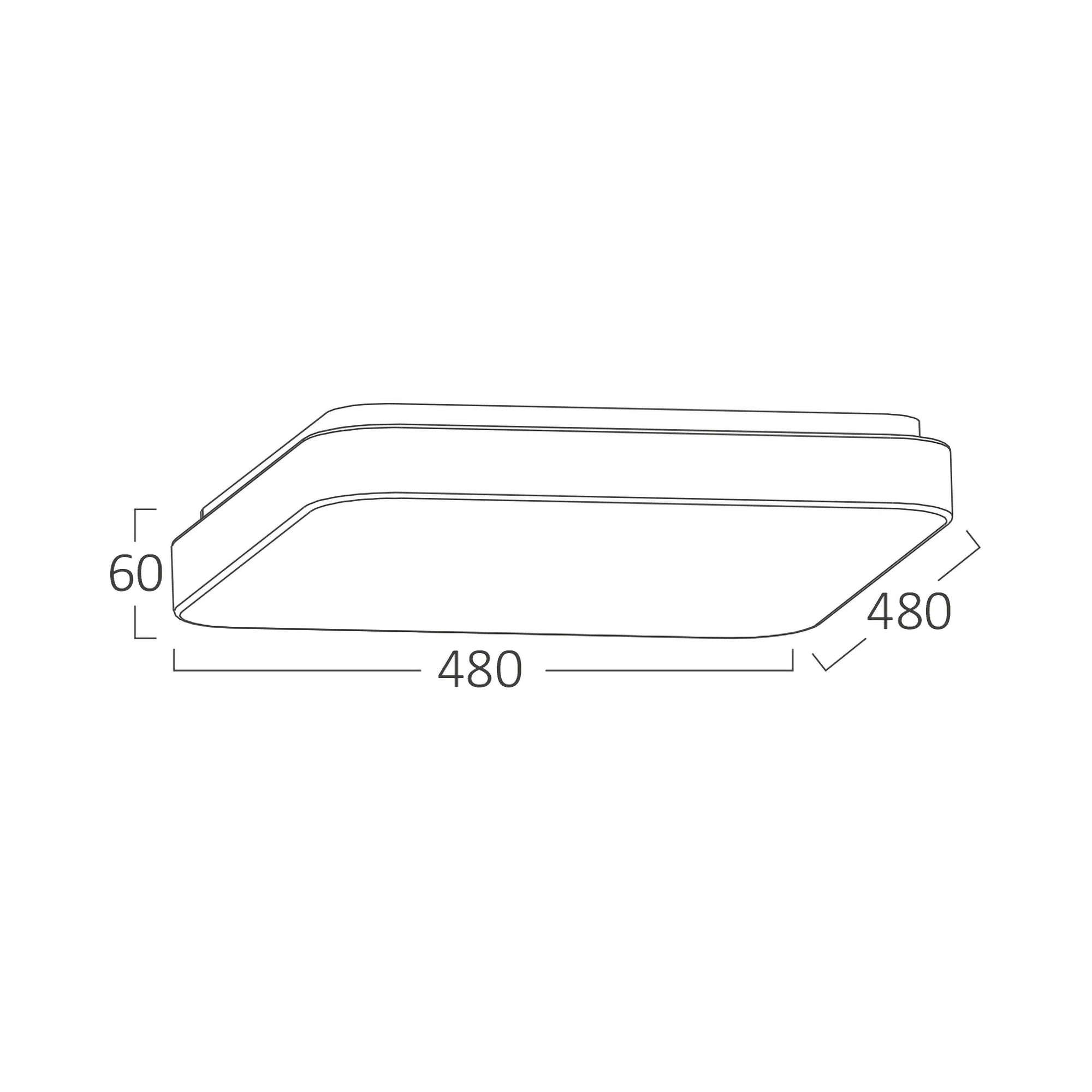 Braytron Jade Plafondlamp 44W SSA SQR 3IN1