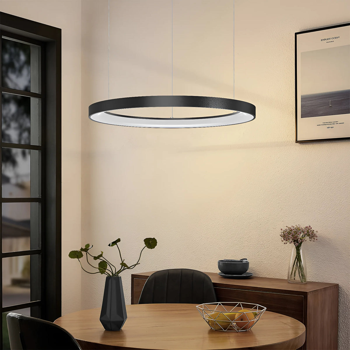 Braytron Bella Plafondlamp 46W IP20 Zwart SLP PD RND 3IN1