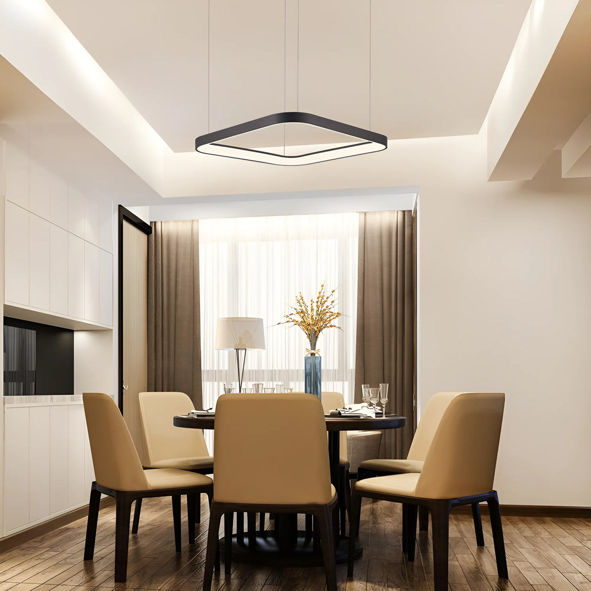 Braytron Bella Plafondlamp 36W IP20 Zwart SLP PD SQR 3IN1
