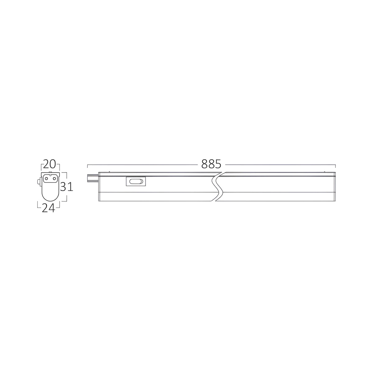 Braytron Ledline LED Wandlamp 11W 4000K Wit RND