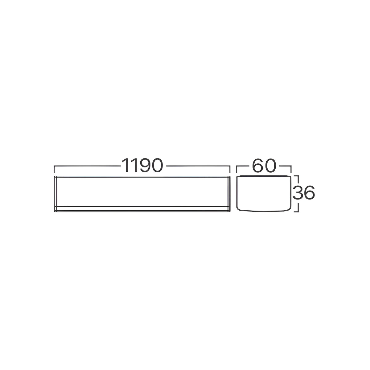 Braytron Proline LED Balklamp 36W Zwart PT 1.2MT 3IN1