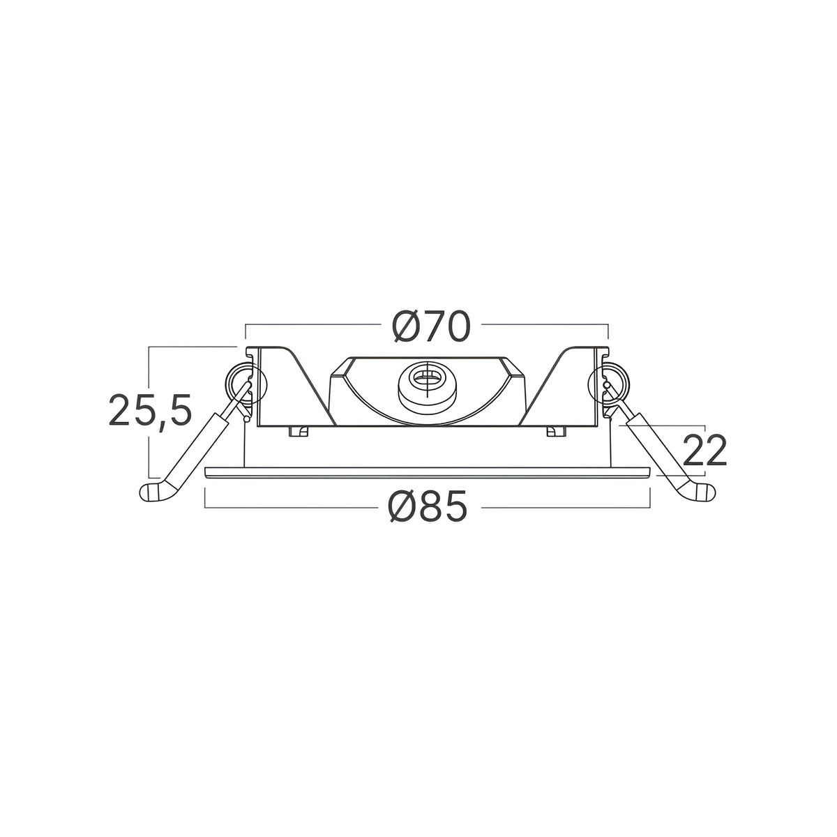 Braytron Smd LED Paneel 3W Wit CRP RND 3INC 3IN1