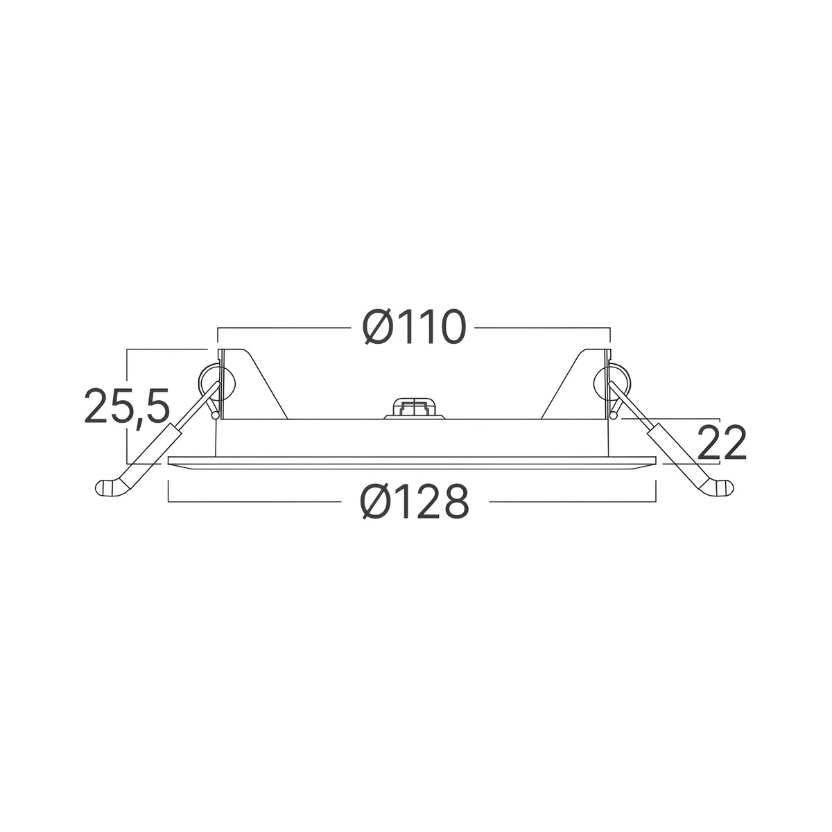Braytron Smd LED Paneel 6W Wit CRP RND 4NC 3IN1