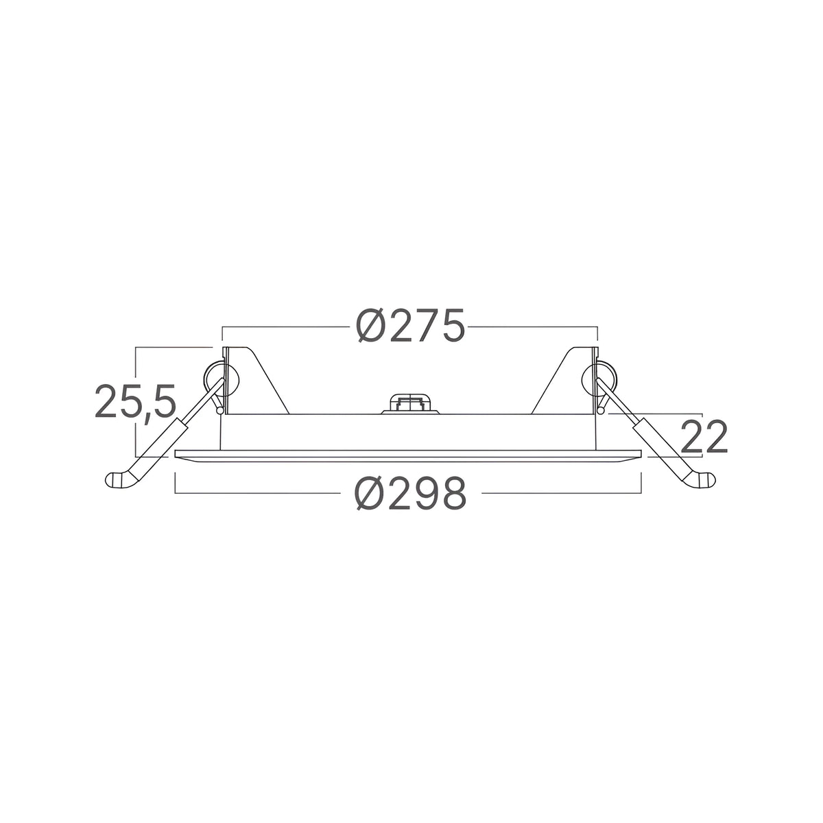 Braytron Smd LED Paneel 24W Wit CRP RND 10INC 3IN1