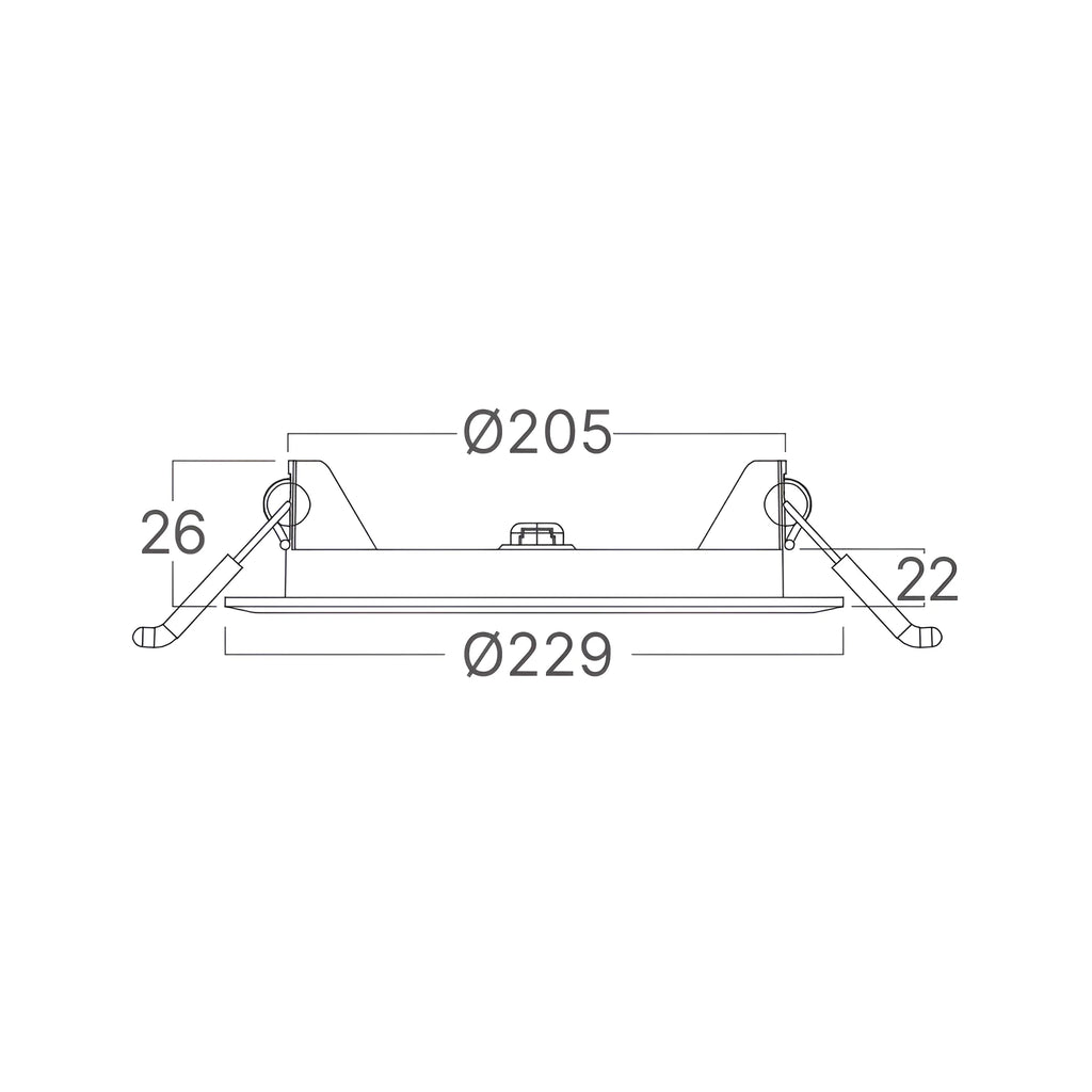 Braytron Smd LED Paneel 18W Wit CRP RND DIM 8INC 3IN1