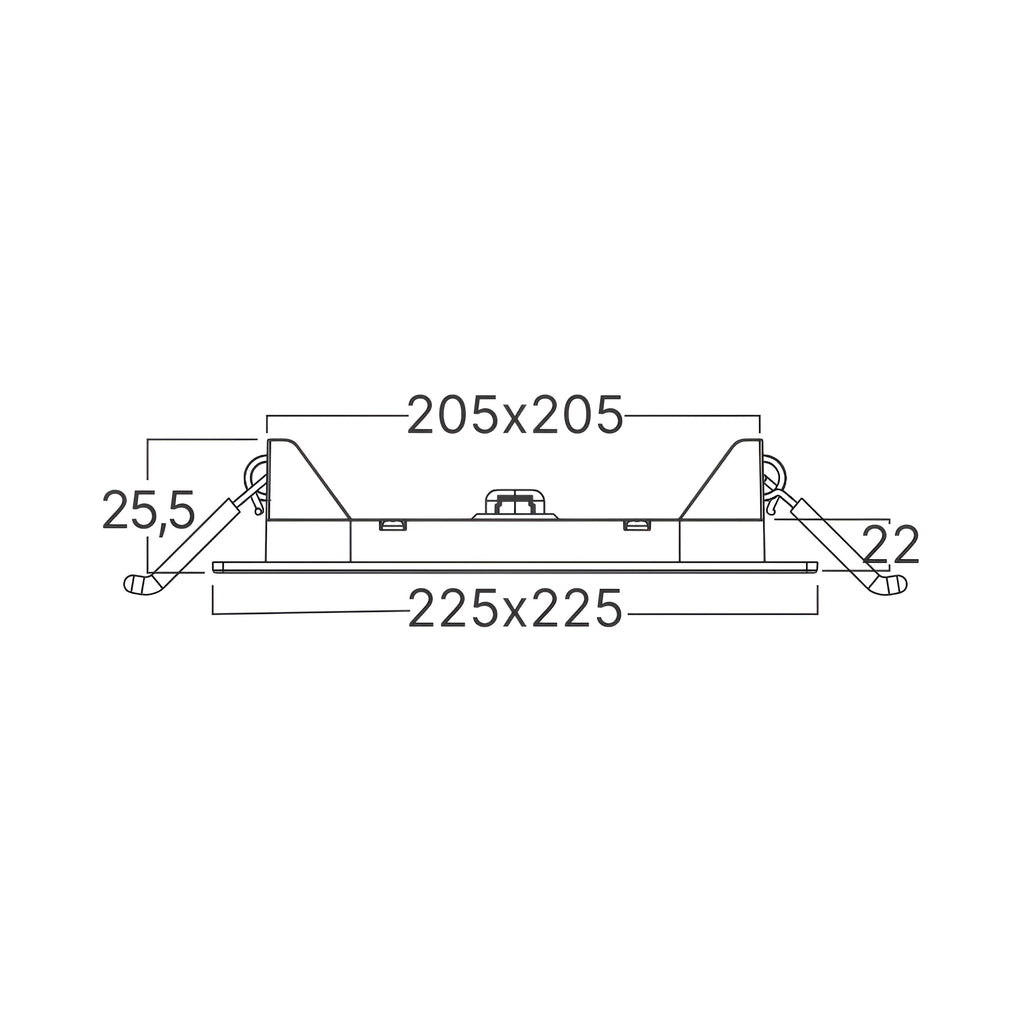 Braytron Smd LED Paneel 18W 6500K Wit CSP SQR 8INC