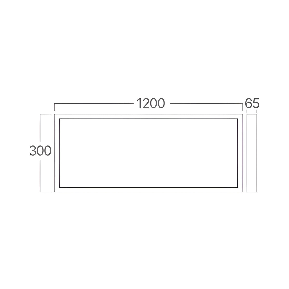 Braytron Alm Inbouwframe Wit 300x1200