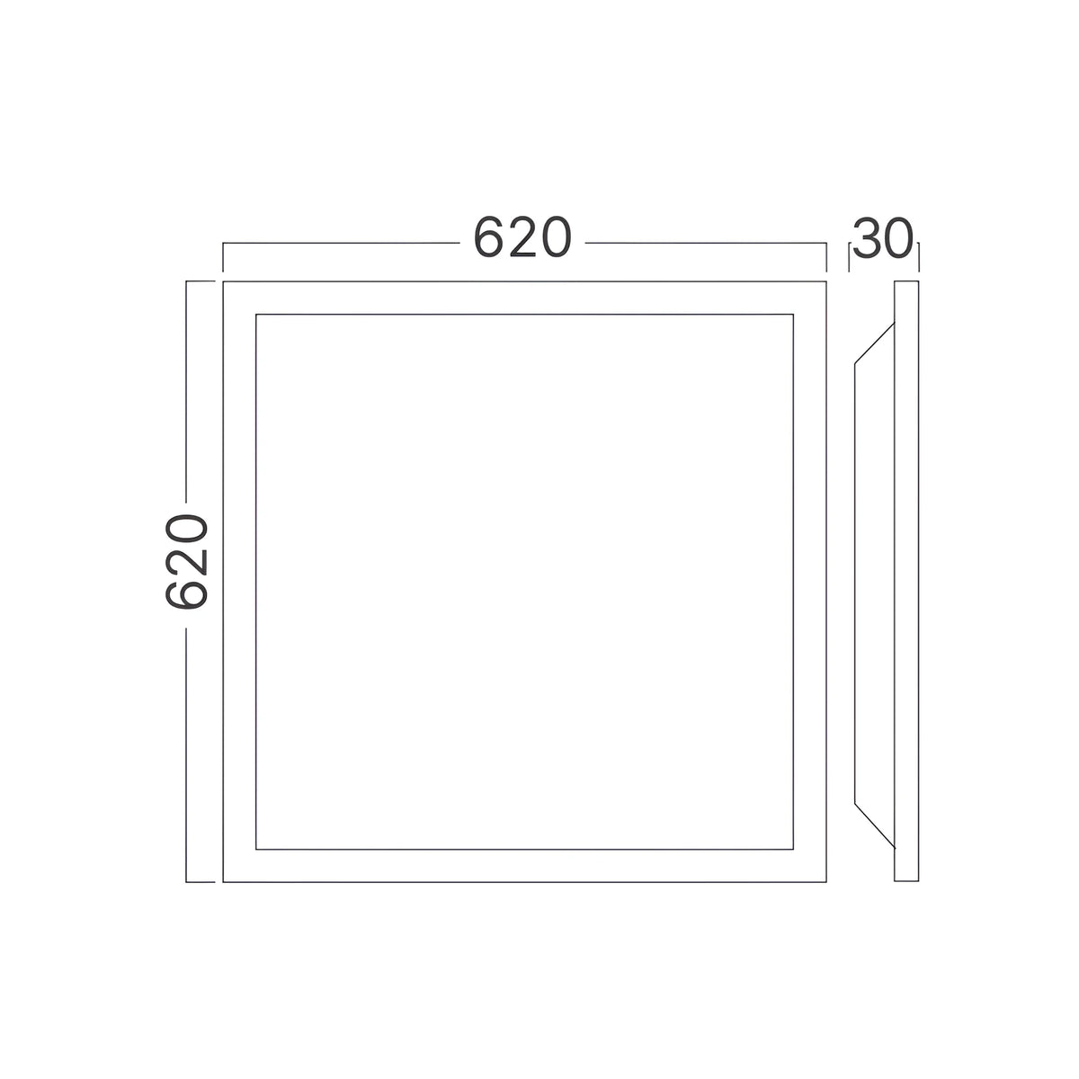Braytron Panelled LED Paneel 40W Wit RL 620x620 3CCT