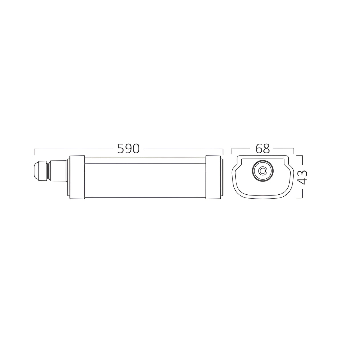 Braytron Proline Waterdichte Armatuur 20W 4000K IP65 IPG M