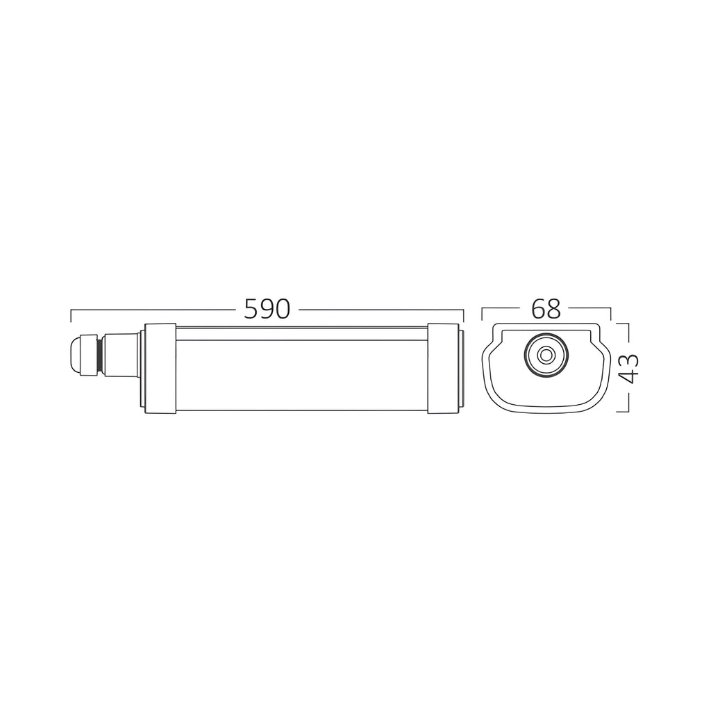 Braytron Proline Waterdichte Armatuur 20W 6500K IP65 IPG M