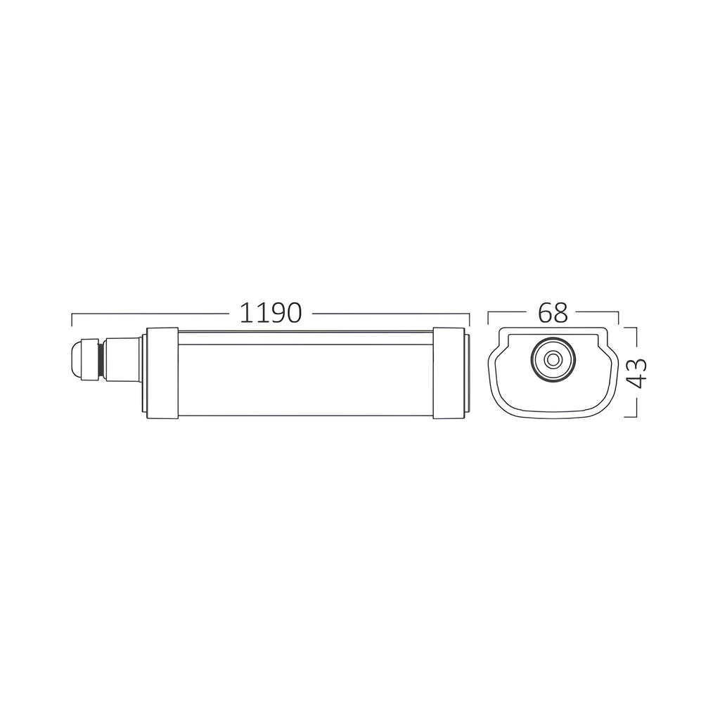 Braytron Proline Waterdichte Armatuur 40W IP65 IPG M 3IN1