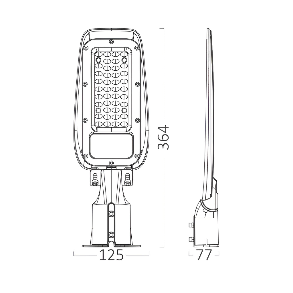 Braytron St89 Straatlamp 30W 6500K IP66 Grijs
