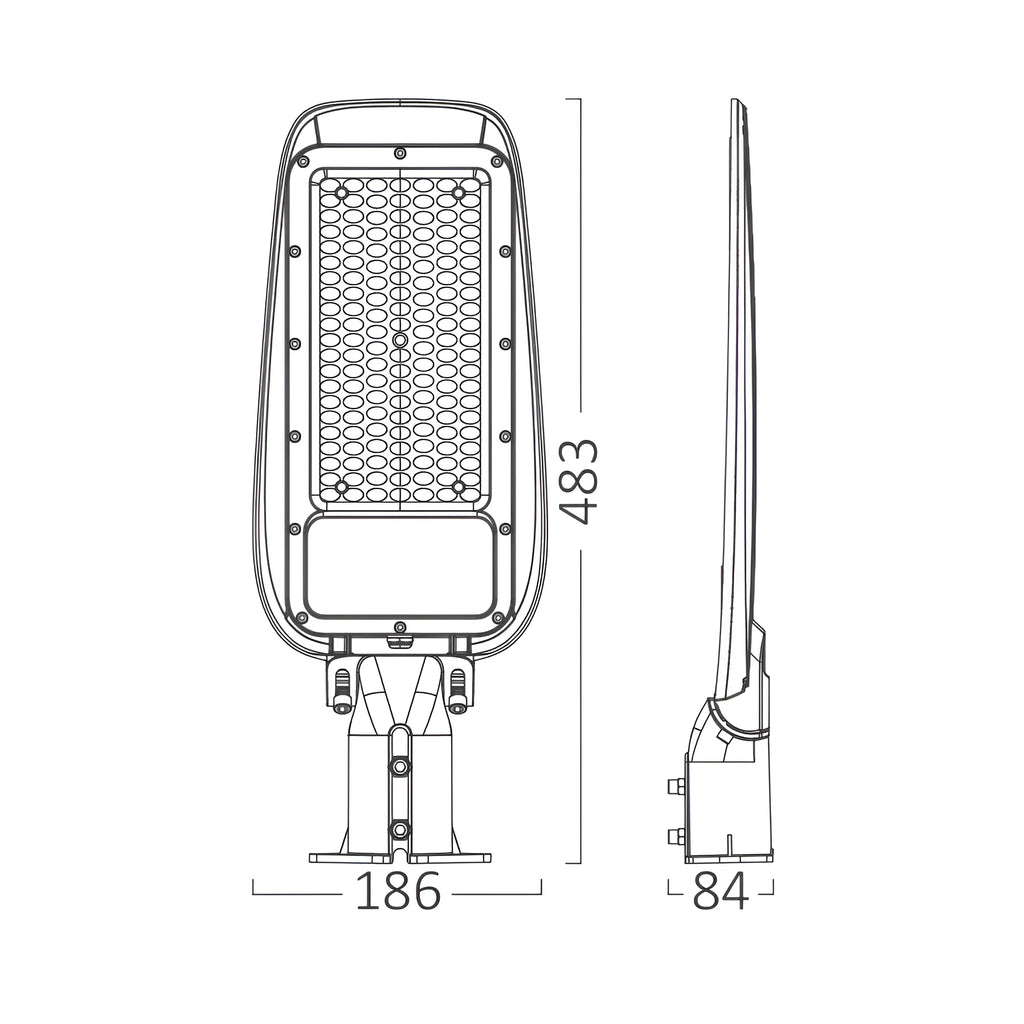 Braytron St89 Straatlamp 100W 6500K IP66 Grijs