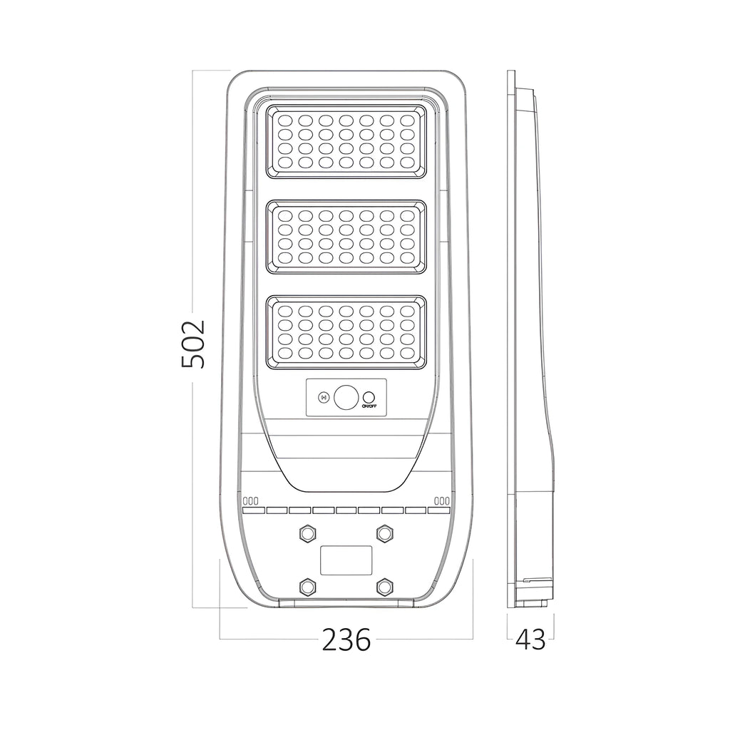 Braytron Solar Straatlamp 50W 6500K IP65 ST01 SNS