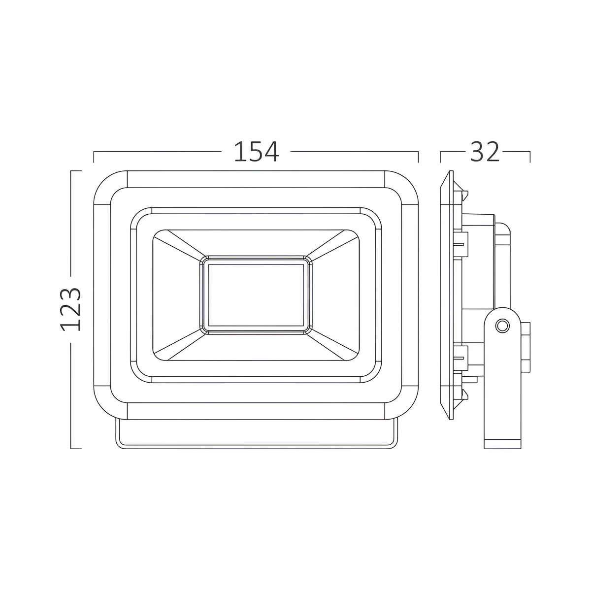 Braytron Flood LED Schijnwerper 30W 6500K IP65 Zwart SF