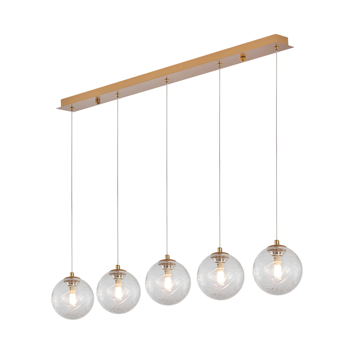 Braytron S002S Hanglamp Goud 5H 5xG9