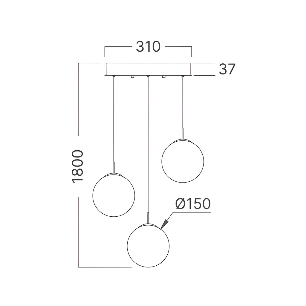 Braytron S003R Hanglamp 3H 3xG9 SMK