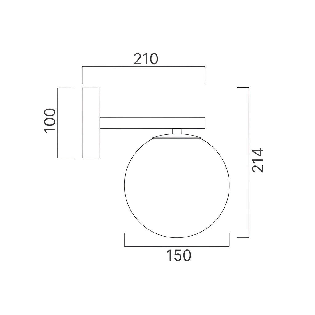 Braytron S013W Wandlamp Zwart 1H 1xG9 OPL