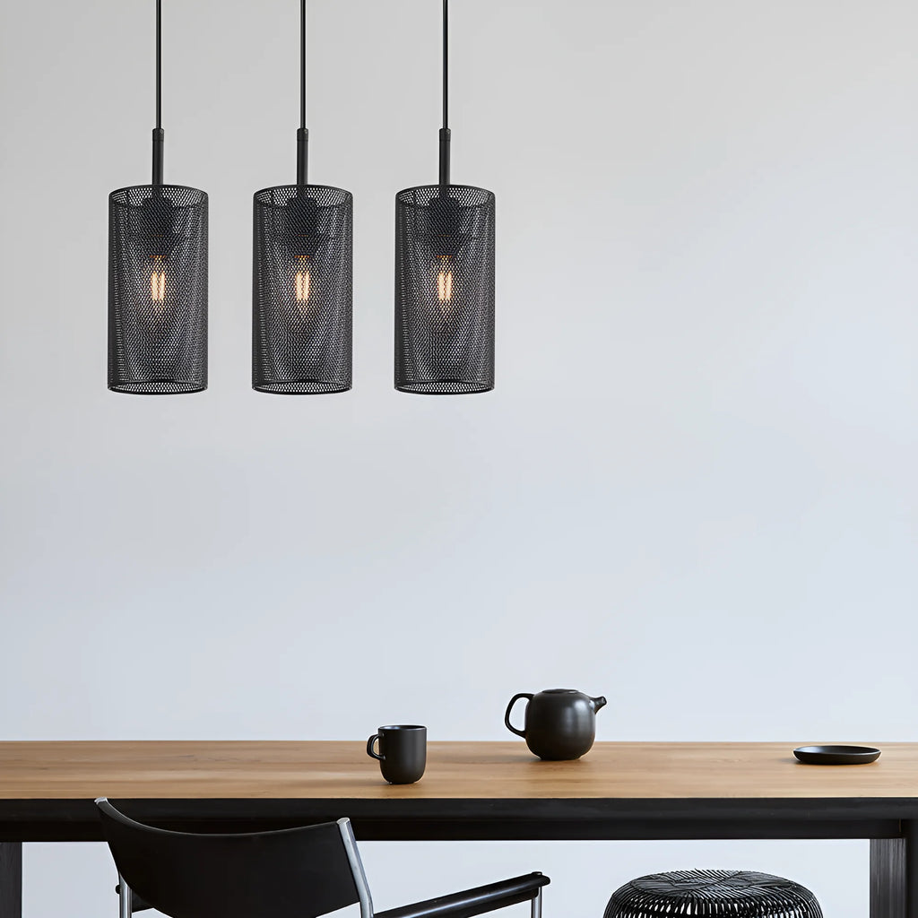 Braytron W002S Hanglamp Zwart 3H 3xE14