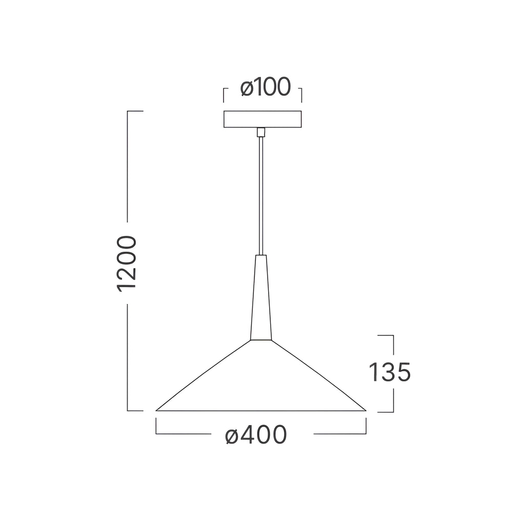 Braytron P009R Hanglamp Wit 1H 1xE27