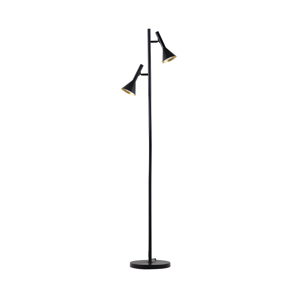 Braytron P011T Vloerlamp Zwart 2H 2xGU10