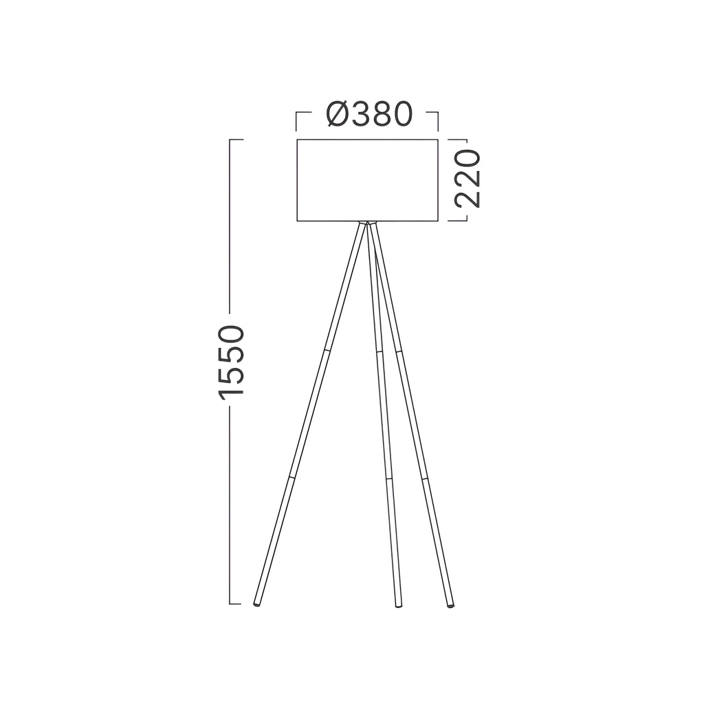 Braytron F003T Vloerlamp Grijs 1H 1xE27