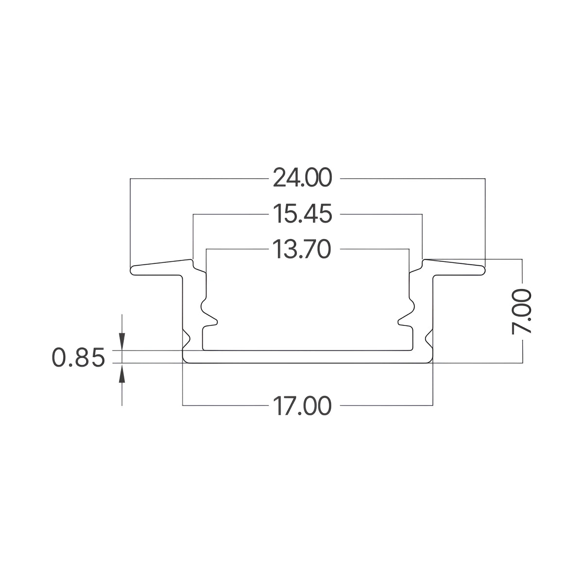 Braytron Rc1707 Aluminium Profiel Zwart 2MT