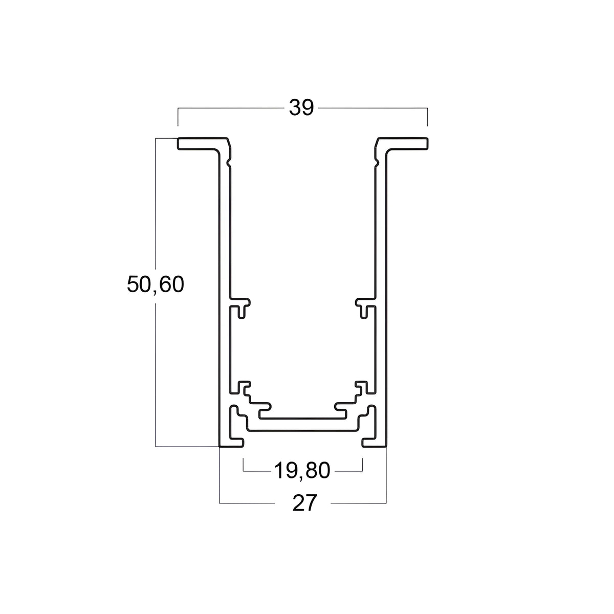 Braytron M20A Magneetrail-armatuur 48VDC Zwart RC01 2M