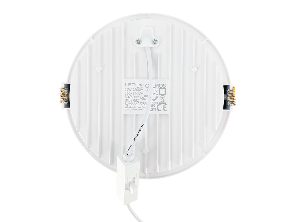 Downlight CALMOS 3CCT (3/4/6,5K) 24W 2800lm rond IP54 Wit PRIME