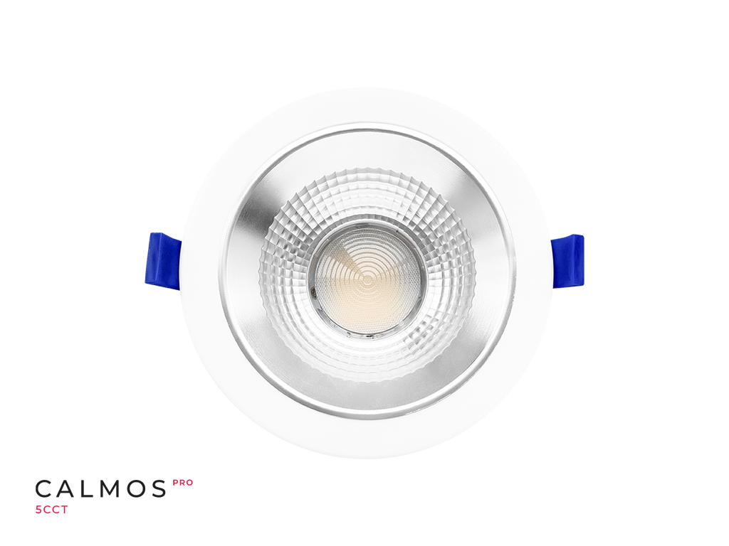 Downlight CALMOS PRO 5CCT (2,7/3/4/5/6K) 18/23W 2760lm 60° rond IP65 wit UGR<19 PRIME