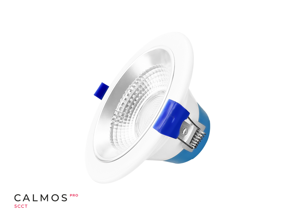 Downlight CALMOS PRO 5CCT (2,7/3/4/5/6K) 12/15W 1800lm 60° rond IP65 wit UGR<19 PRIME