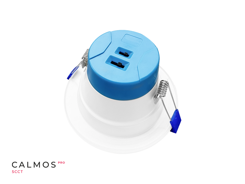 Downlight CALMOS PRO 5CCT (2,7/3/4/5/6K) 12/15W 1800lm 60° rond IP65 wit UGR<19 PRIME