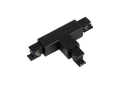 T1-connector voor LUMICANTO POWERTRACK railbaan links zwart met voeding PRIME