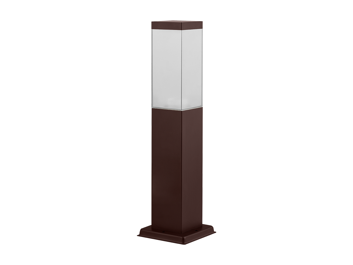 Tuinpaal CUBE vierkant corten E27 80cm LITE