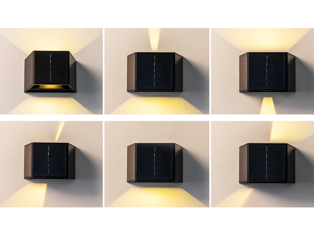 Solar LED wandlamp CUBE 3000K 50lm IP54 zwart LITE