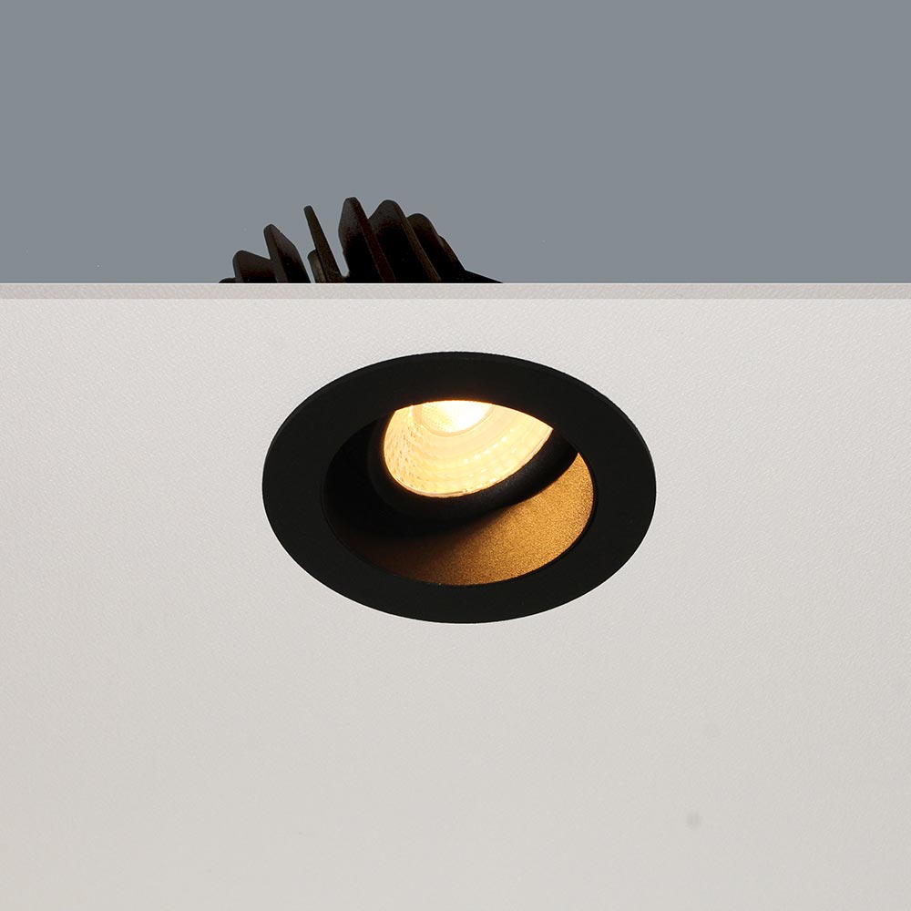 Artdelight Venice 2408 - Inbouwspot - 720lm - Rond - Richtbaar - Zwart