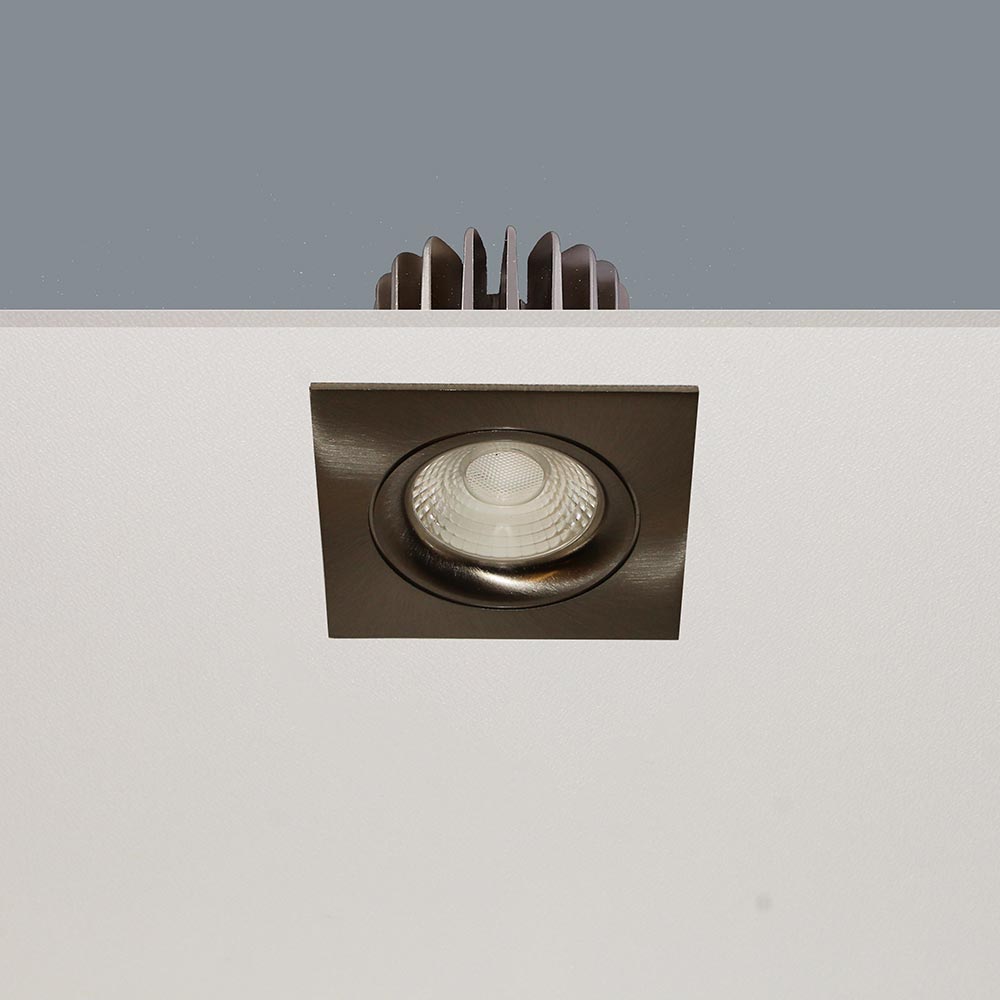 Artdelight Venice 2508 - Inbouwspot - 855lm - Vierkant - Mat staal