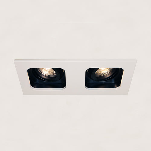 Artdelight Moggio - Inbouwspot - 2 lichts - Wit/zwart